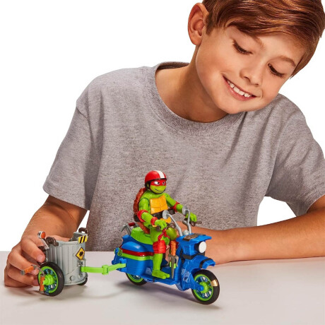 Muñeco De Acción Tortugas Ninja Leonardo con Moto Rafael