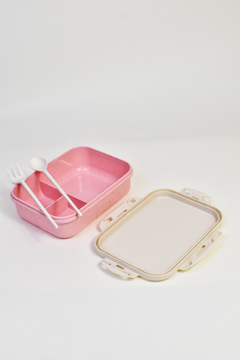 Vianda con cubiertos - Rosado 