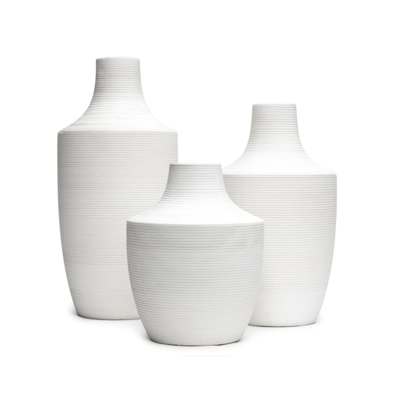 FLORERO CERAMICA D14x18CM BLANCO/NEGRO MATE FLORERO CERAMICA D14x18CM BLANCO/NEGRO MATE