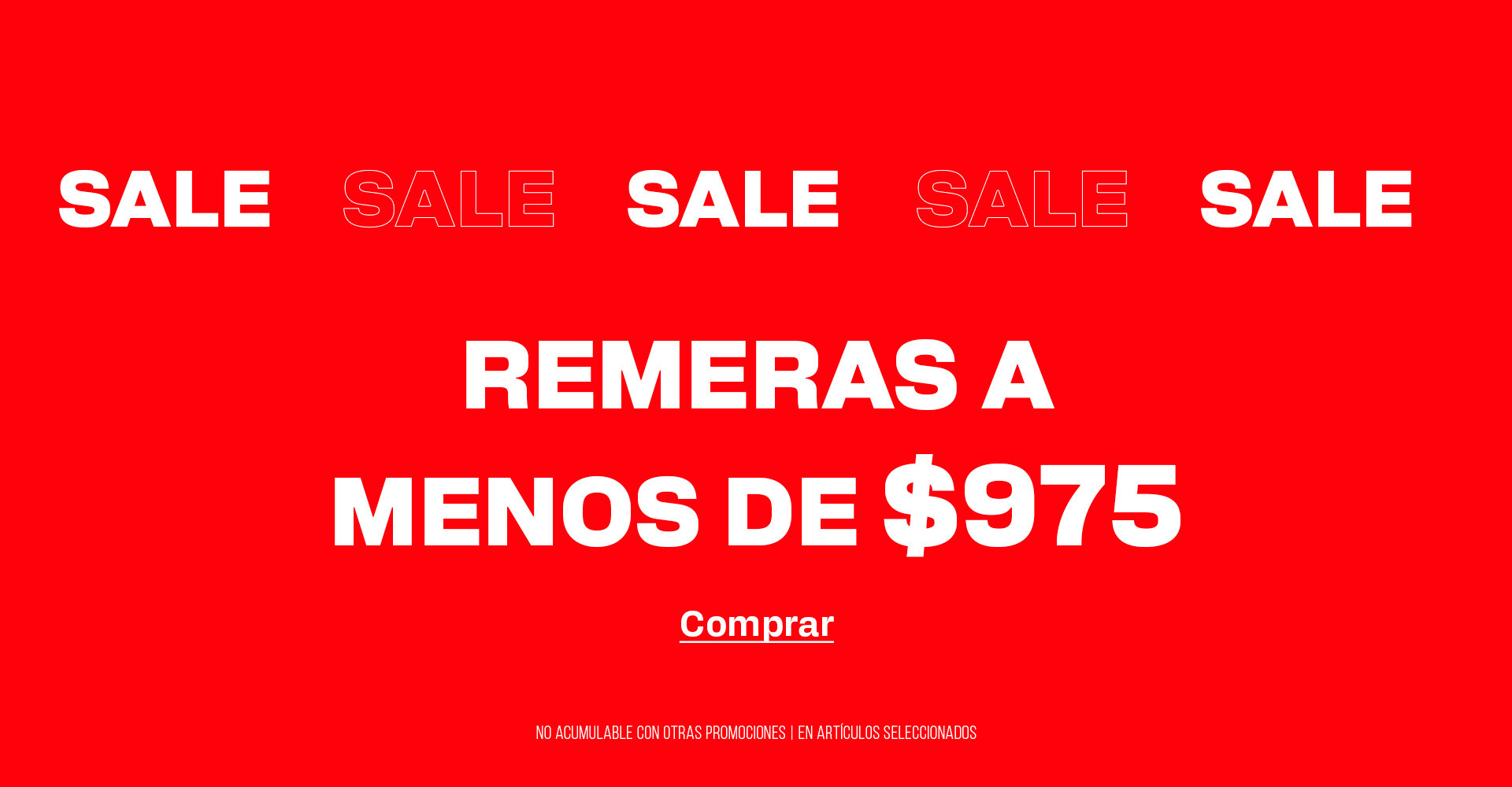 Remeras a menos de 975