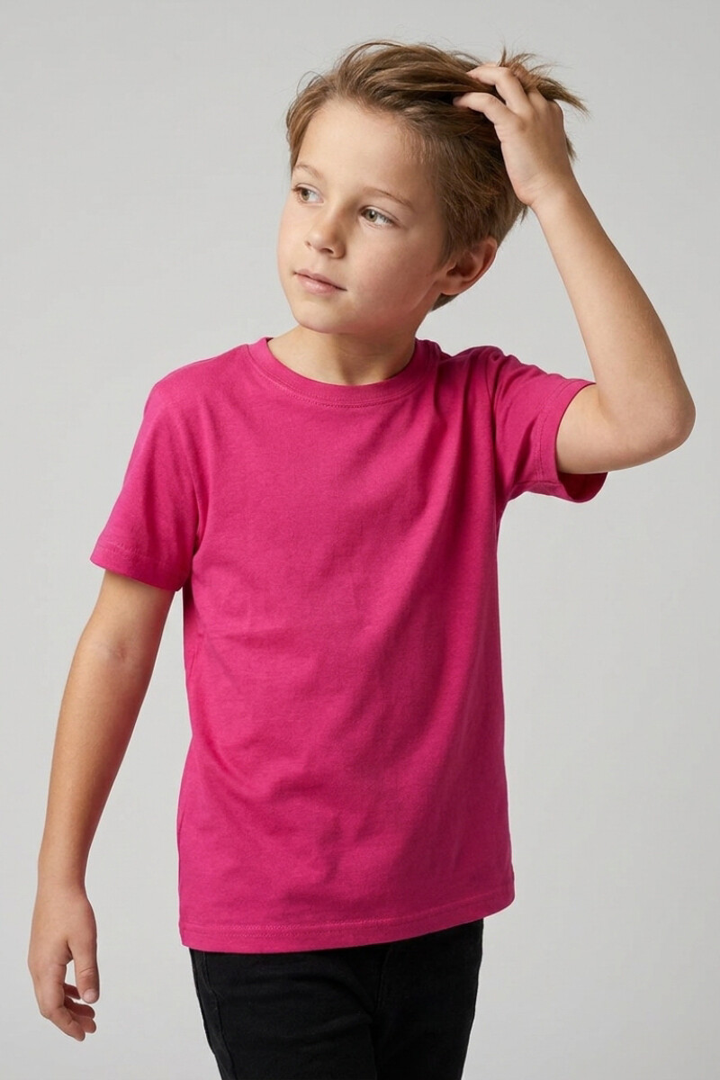 Remera cuello redondo ICONIC 150 - UNISEX FUCSIA