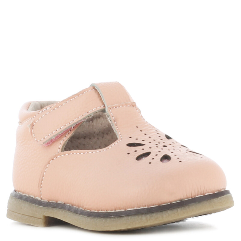 Zapatos de Niña MINI Miss Carol BERET con velcro y calado Rosado
