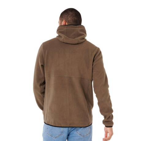 Canguro Rip Curl Departed Polar Fleece Zip Thru Marron