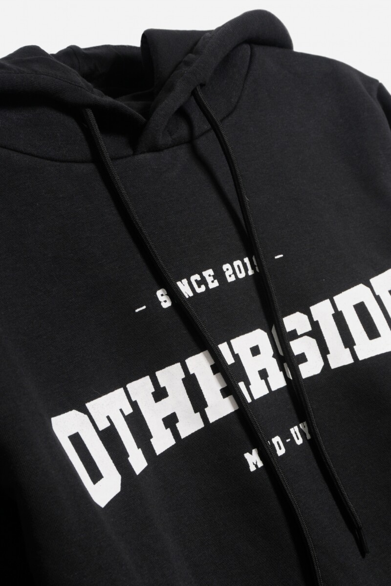 Hoodie estampado - UNISEX NEGRO