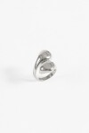 Anillo acero bold plateado