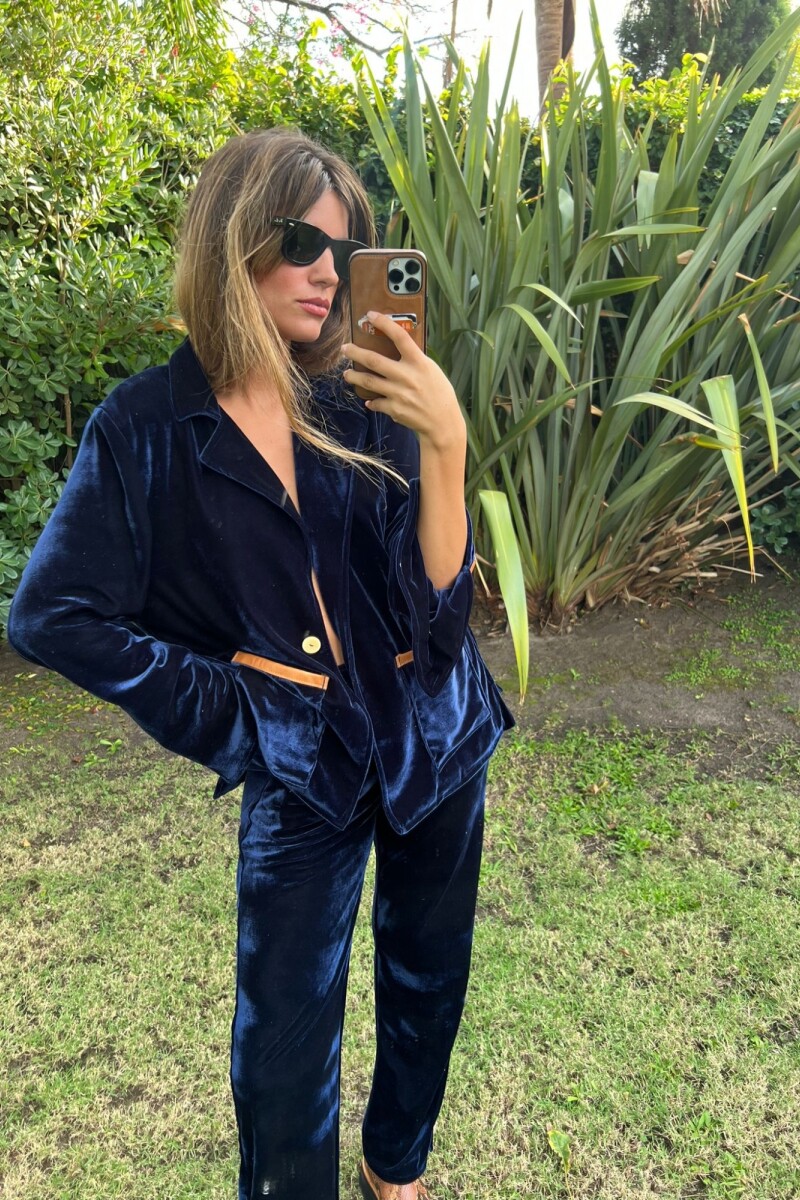 Velvet Suit Pant Azul