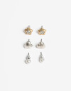 Aros Sets Metal Set De Aros Pasantes Biplating - Combinacion Bicolor
