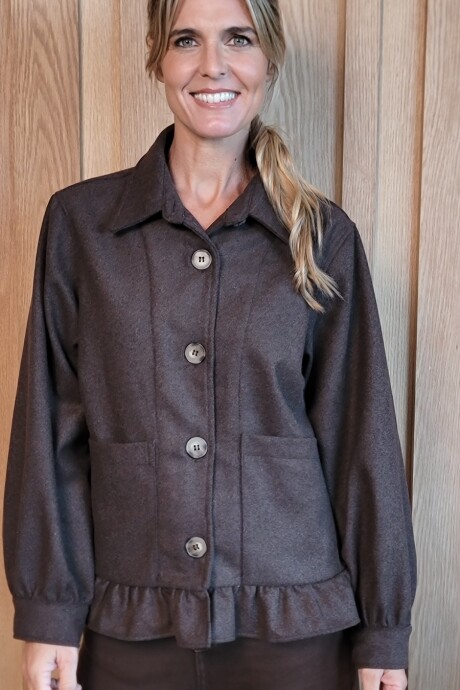 Sobrecamisa Rufina Paño Chocolate