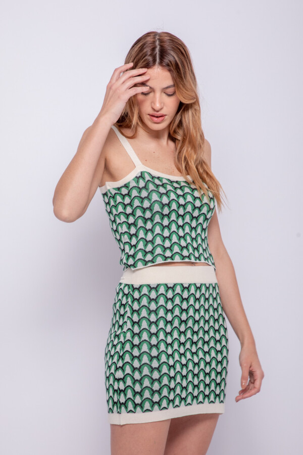 FALDA PAZ Verde Esmeralda