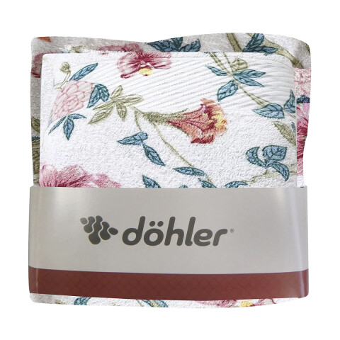 Pack X 2 Toallas Prisma Dohler Estampadas 100% Algodón FIORELLA