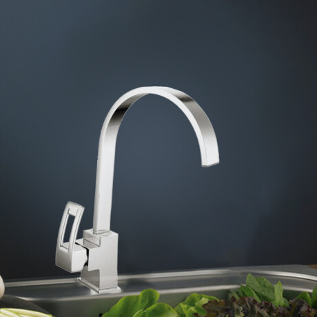 GRIFERIA DE MESADA COCINA MONOCOMANDO CROMO SIENA AQUALIA CROMO
