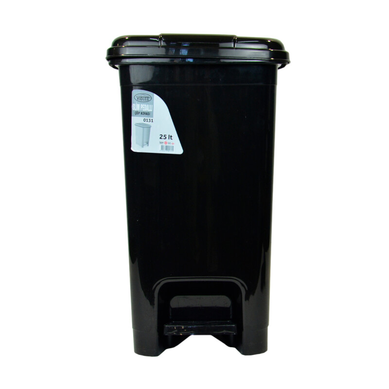 Tarro de residuos 25L con pedal NEGRO