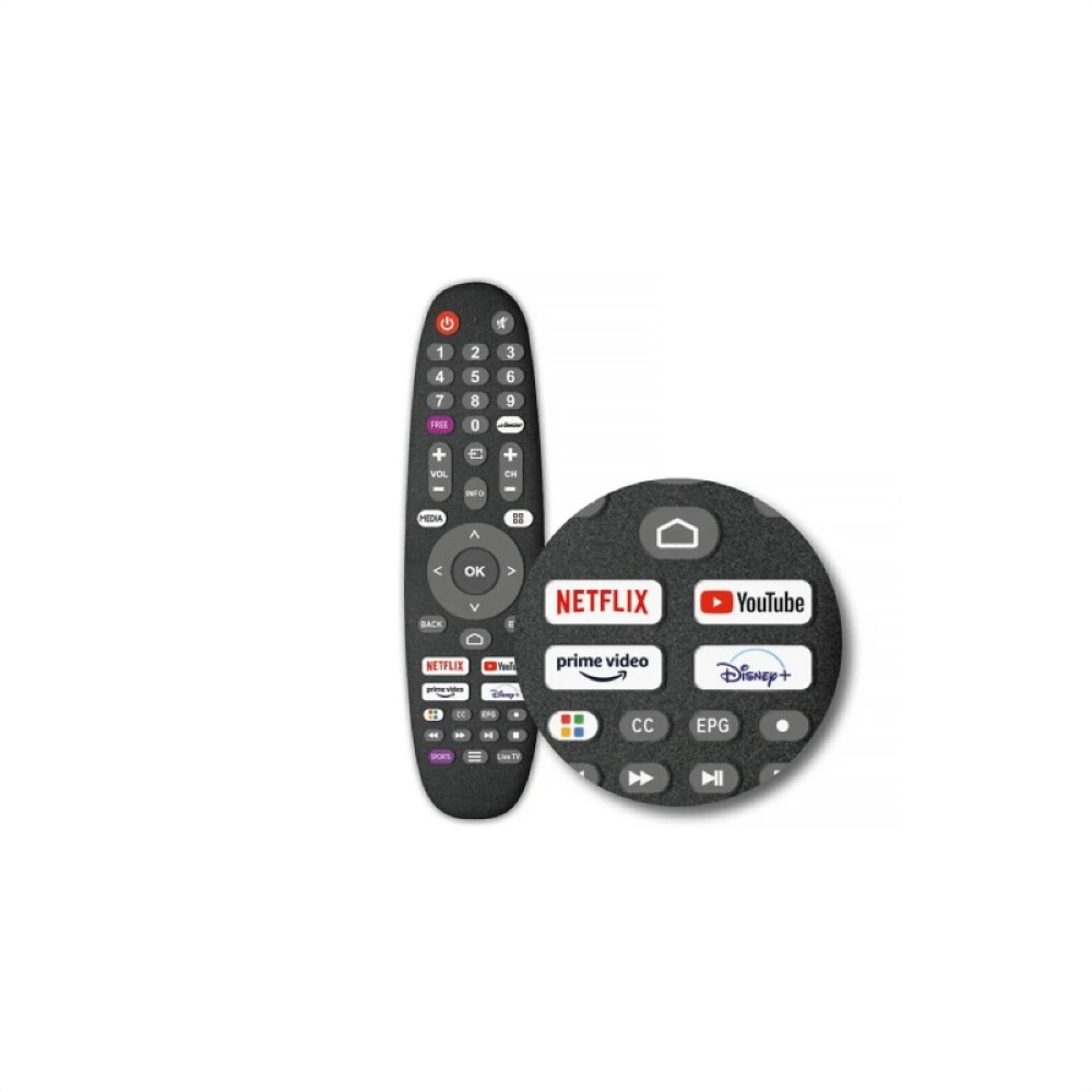 PANTALLA LED 43" SMART FHD – VIDAA-NETFLIX-YTUBE-WIFI-HDMIX3-USBX2-ISDB-T acero inoxidable