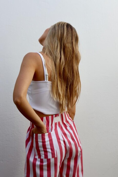 Stripes Pant Rojo