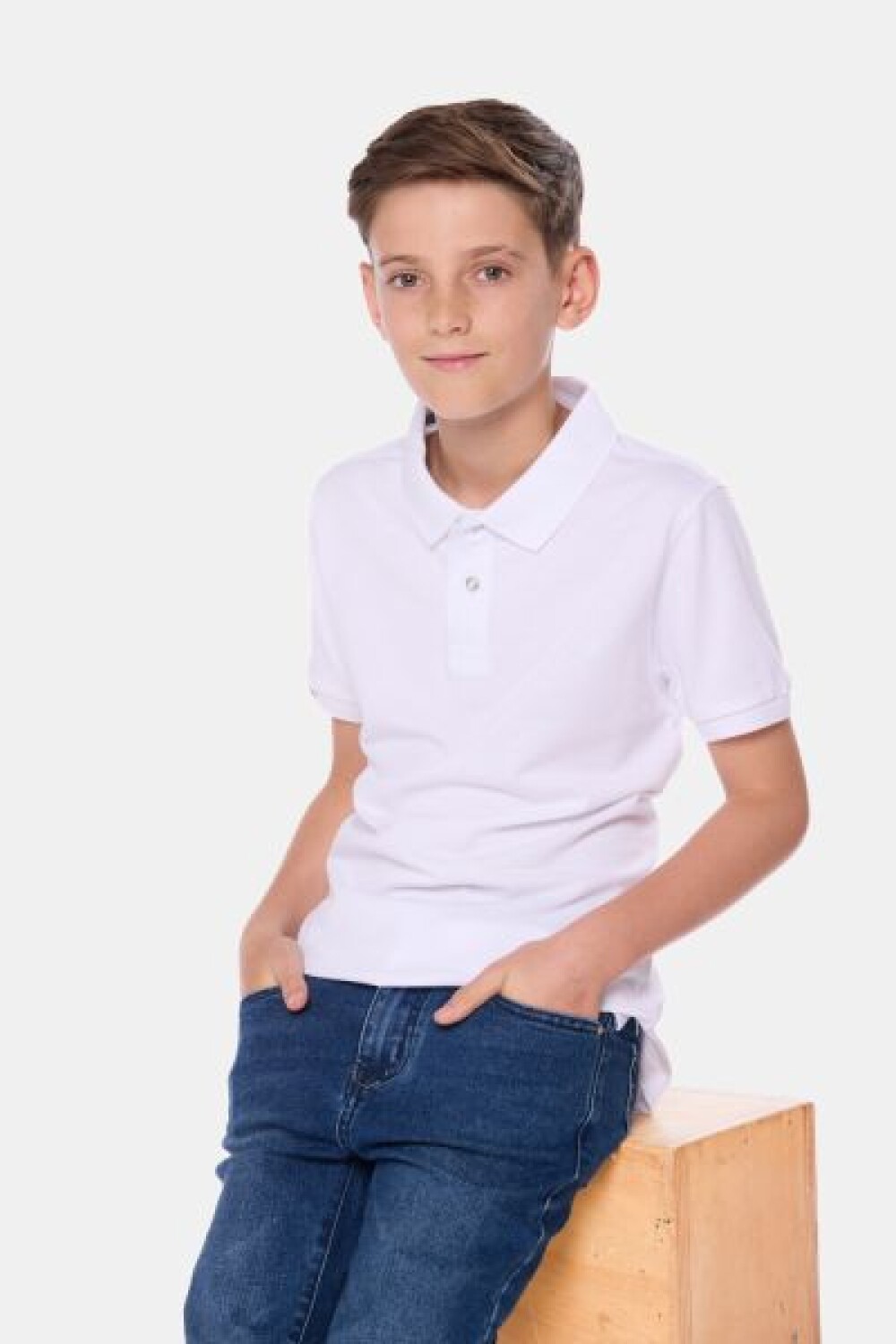 REMERA POLO PIQUE LISA Blanco