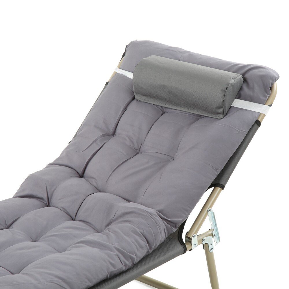Catre plegable acolchonado Gris
