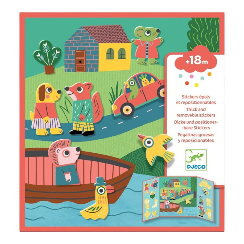 Stickers reutilizables de animales Stickers reutilizables de animales