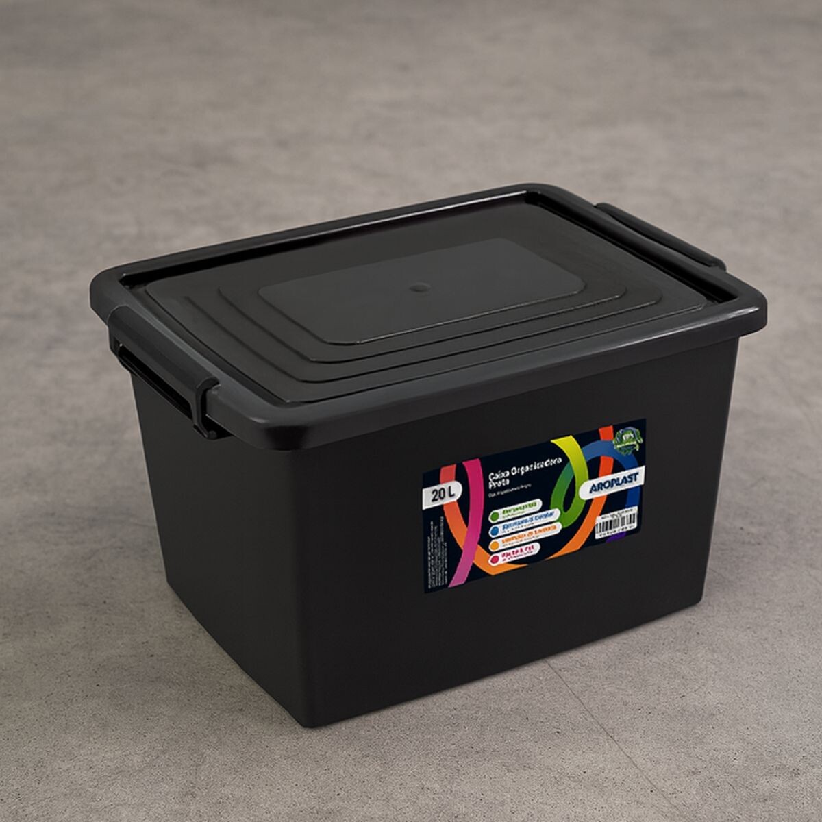 Caja organizadora 20lts - NEGRO 