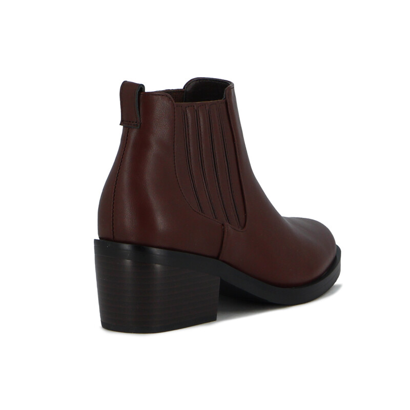 Botas Mujer Darkness Con Elástico Taco Bajo Marron