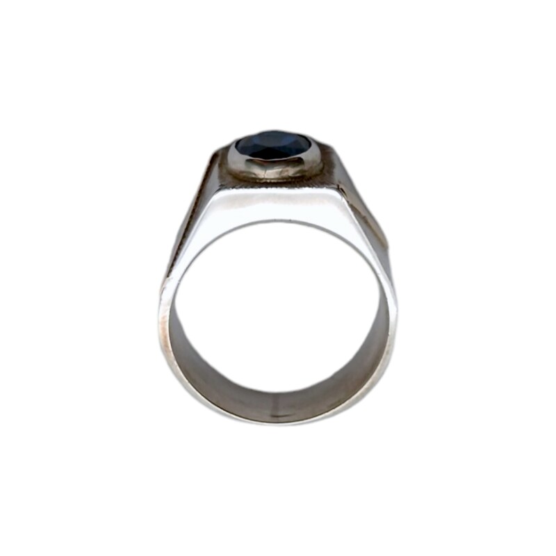 Anillo Mesa-Plata y Oro-Piedra Zafiro-AN5486 conpiedra