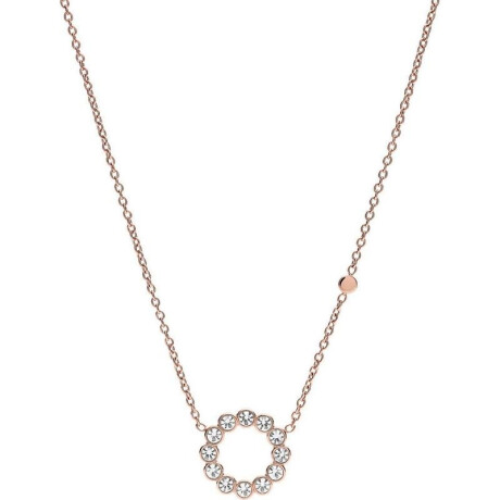 Collar Fossil Acero Oro Rosa 0