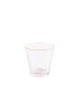 Vaso Bajo Borde Dorado Color Unico