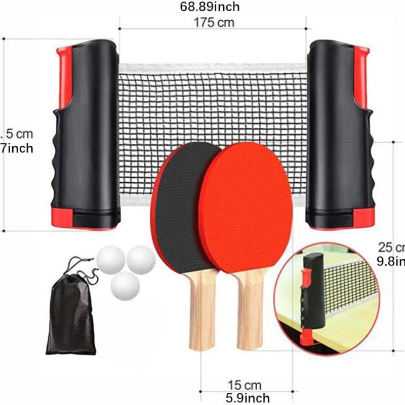 Set Ping Pong Retráctil Completo Set Ping Pong Retráctil Completo
