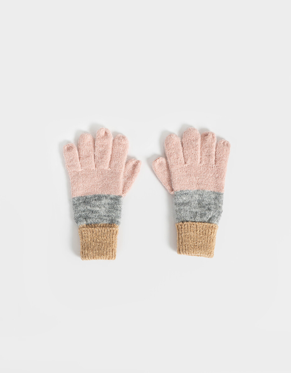 Guantes Tejidos Tricolor 