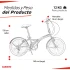 Bicicleta Plegable cuadro aluminio rod 20 y cambios Shimano Negra