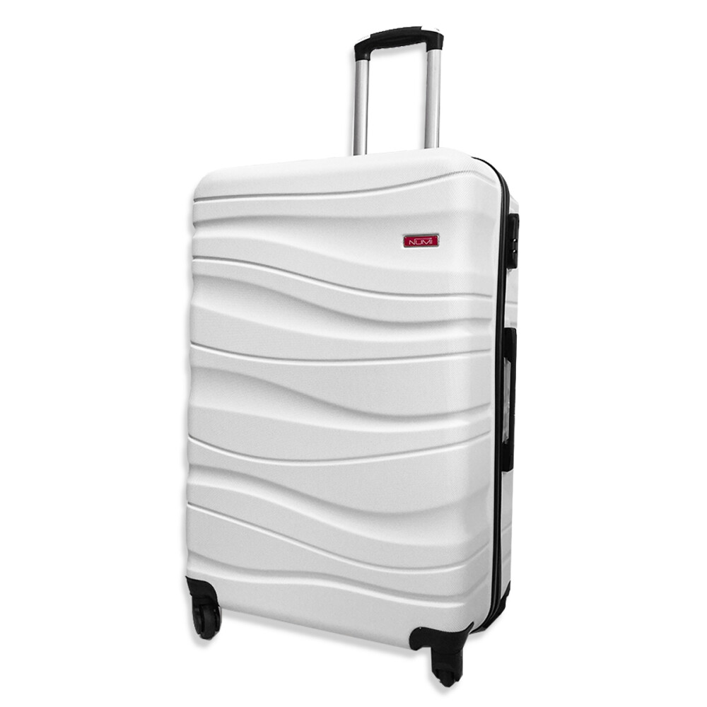 Valija Grande 4 Ruedas Rígida Mango Telescópico Blanco