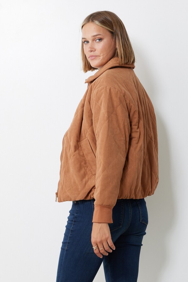 Campera Bomber Pana MARRON