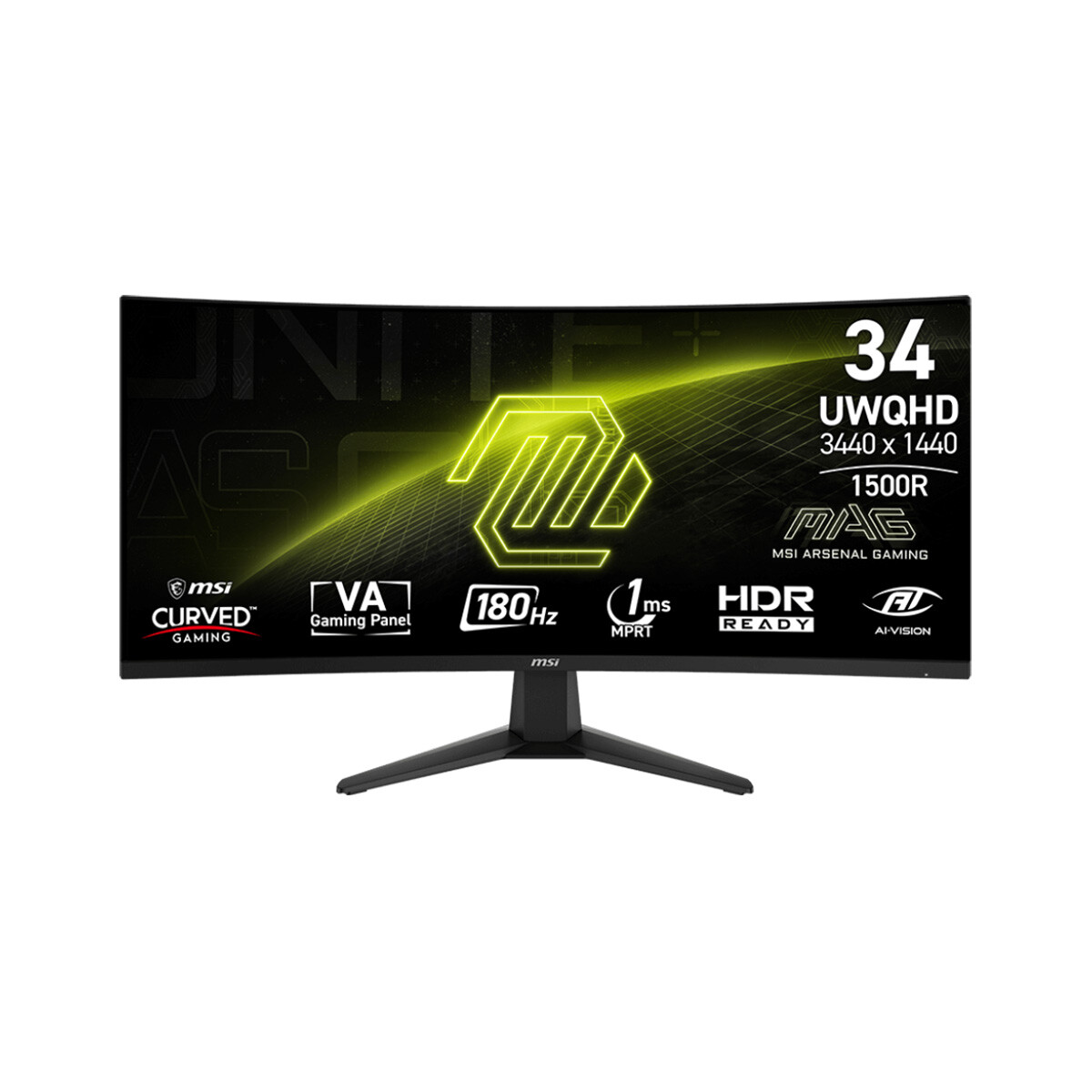 Monitor Gamer MSI MAG 346CQ 34" VA 180Hz 