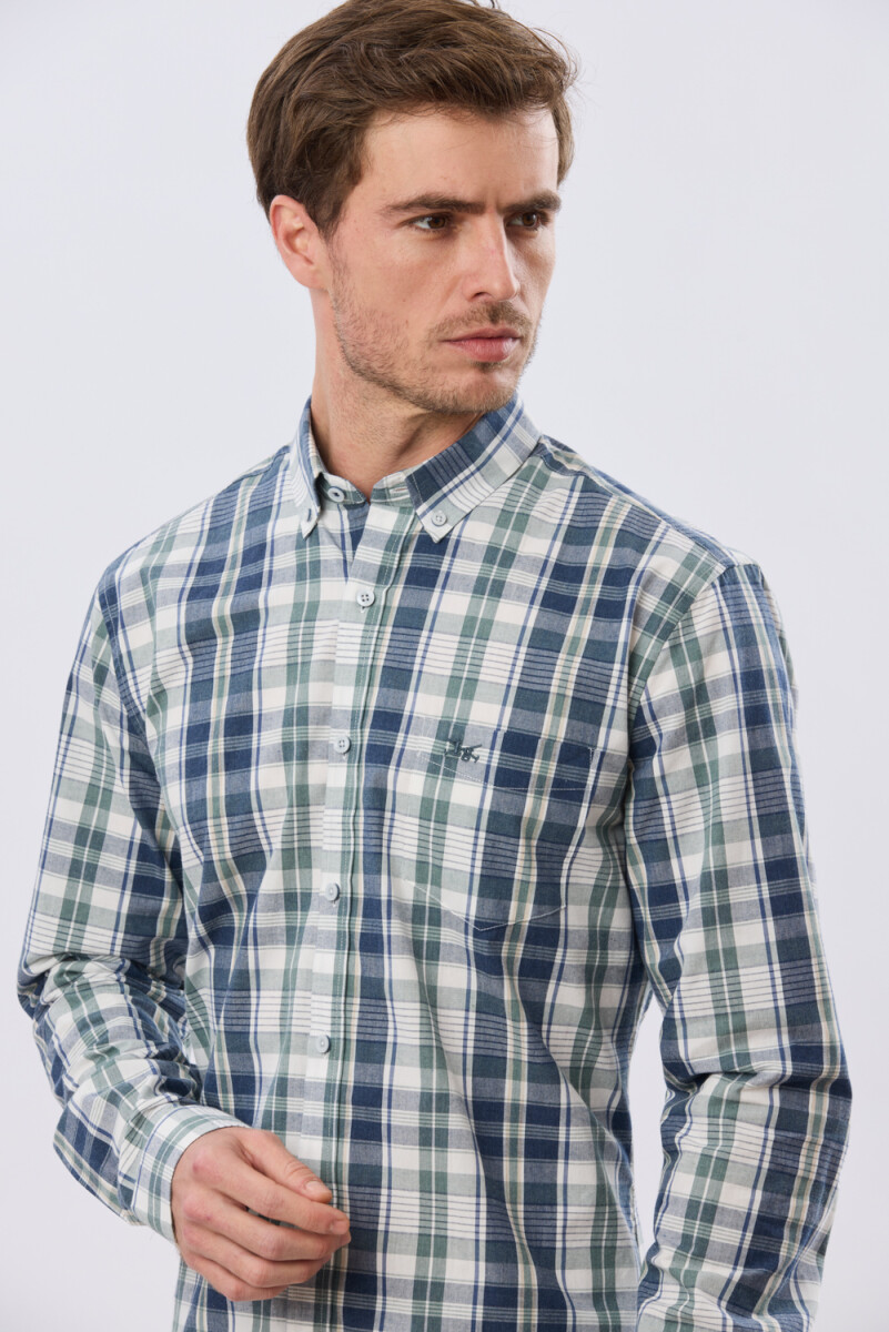CAMISA CUADROS - Azul Oscuro 