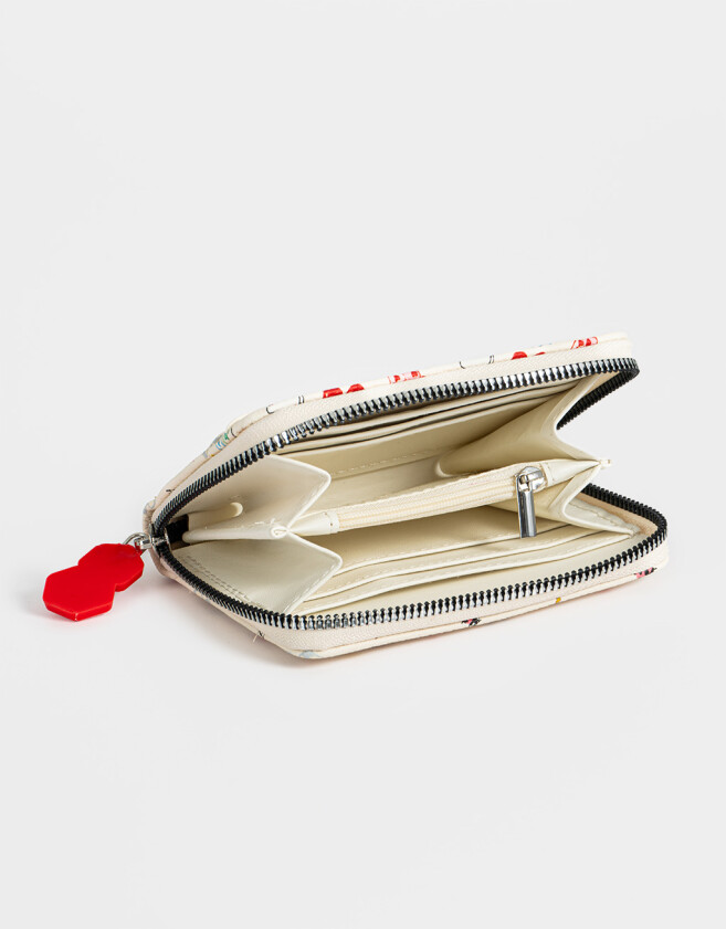 Billetera Billetera Cuerina Estampada - Blanco Crudo