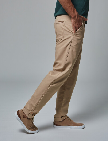 Pantalon lino beige