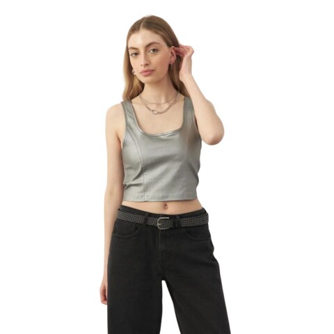 TOP LOMAN XS-XL PLATEADO