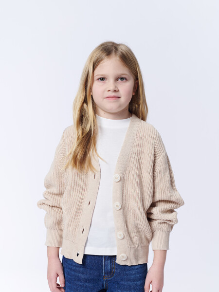 Cardigan Punto Beige