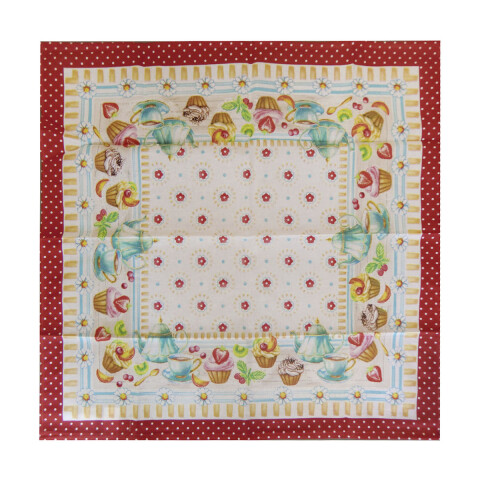 Mantel Atenas Dohler 78 x 78 cm 100% Algodón CUPCAKE LEA 01