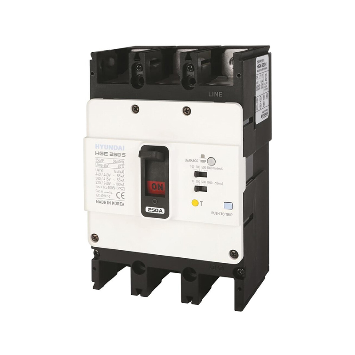Interruptor termodiferencial 3P 250A 26kA - HY4515 