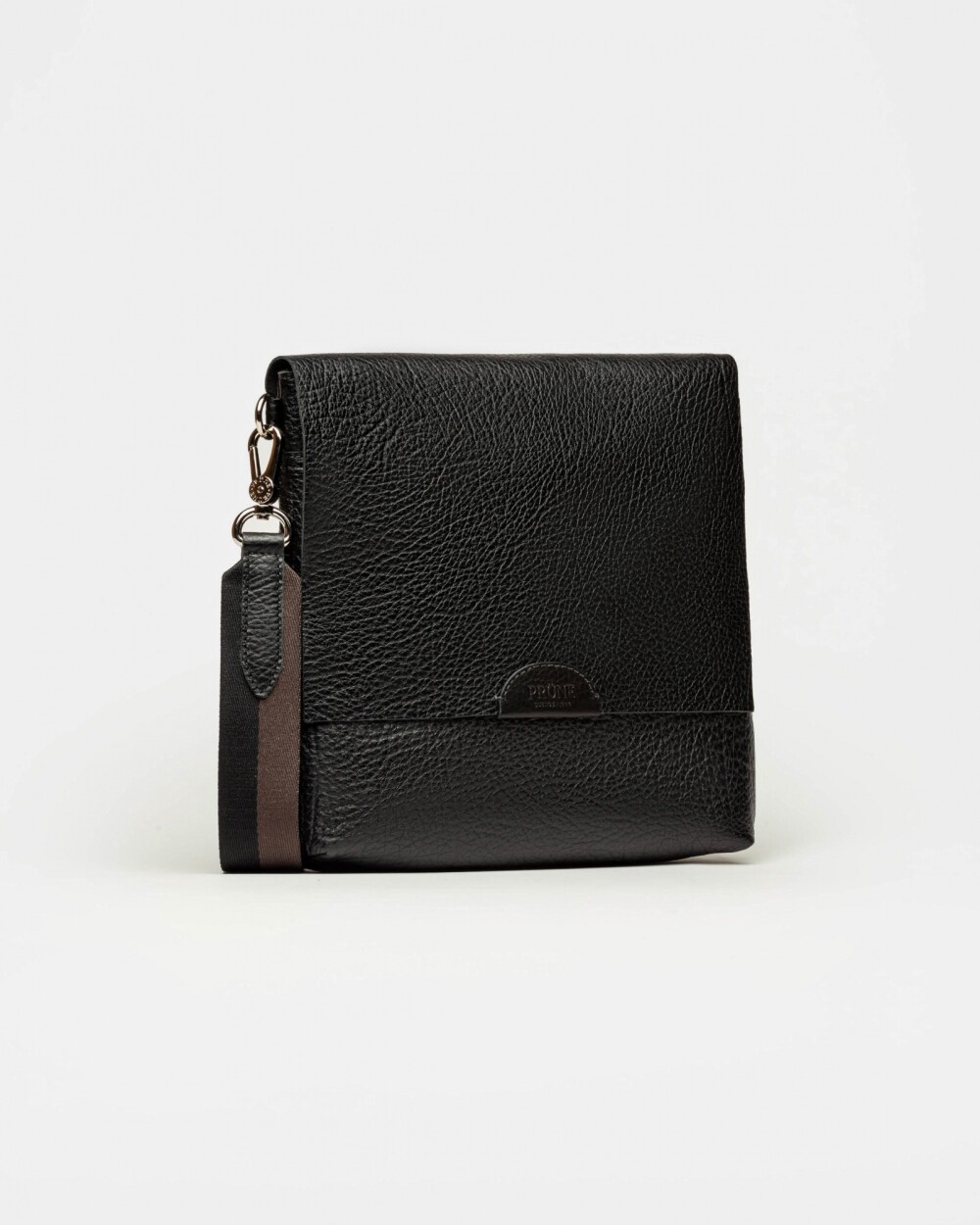 Bandolera Olivia en cuero graneado Negro