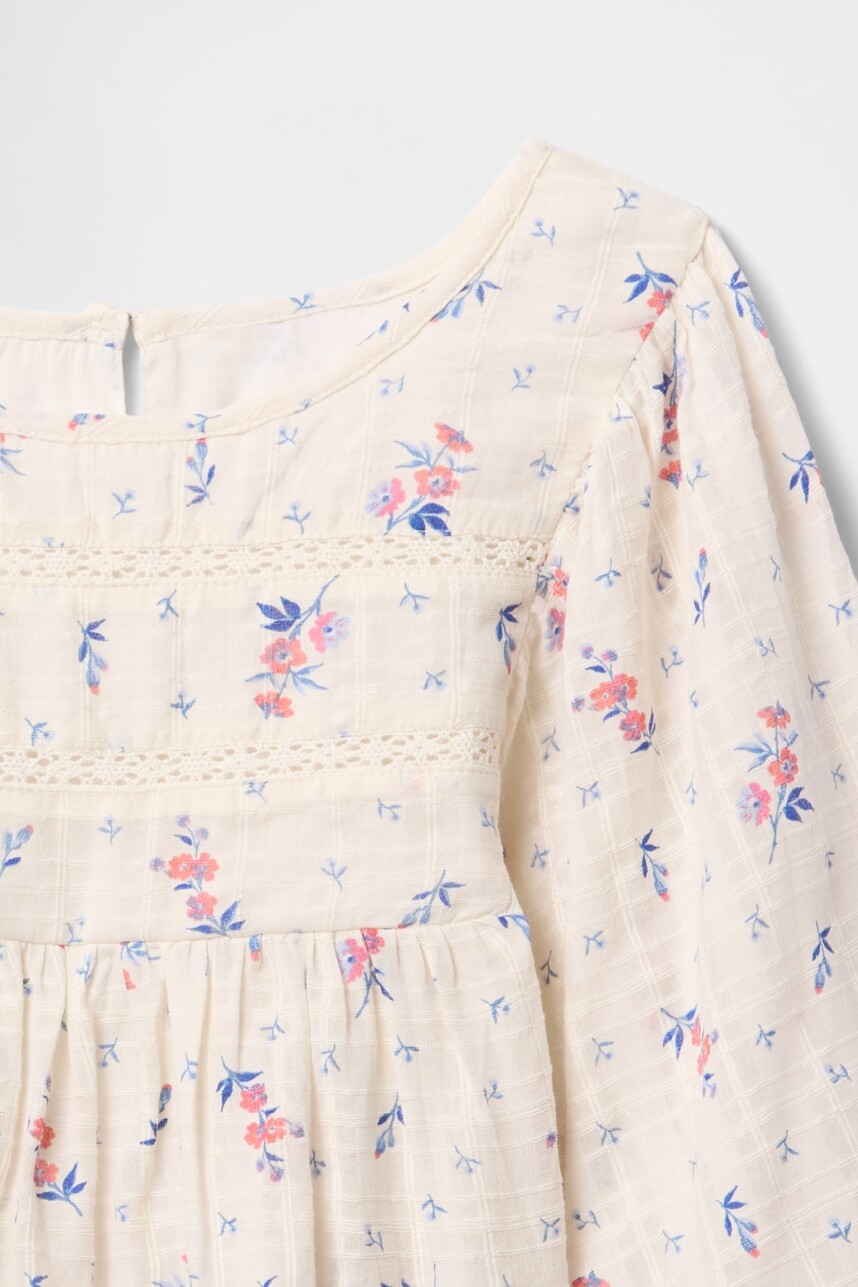 Camisa Niña Ivory Frost Floral