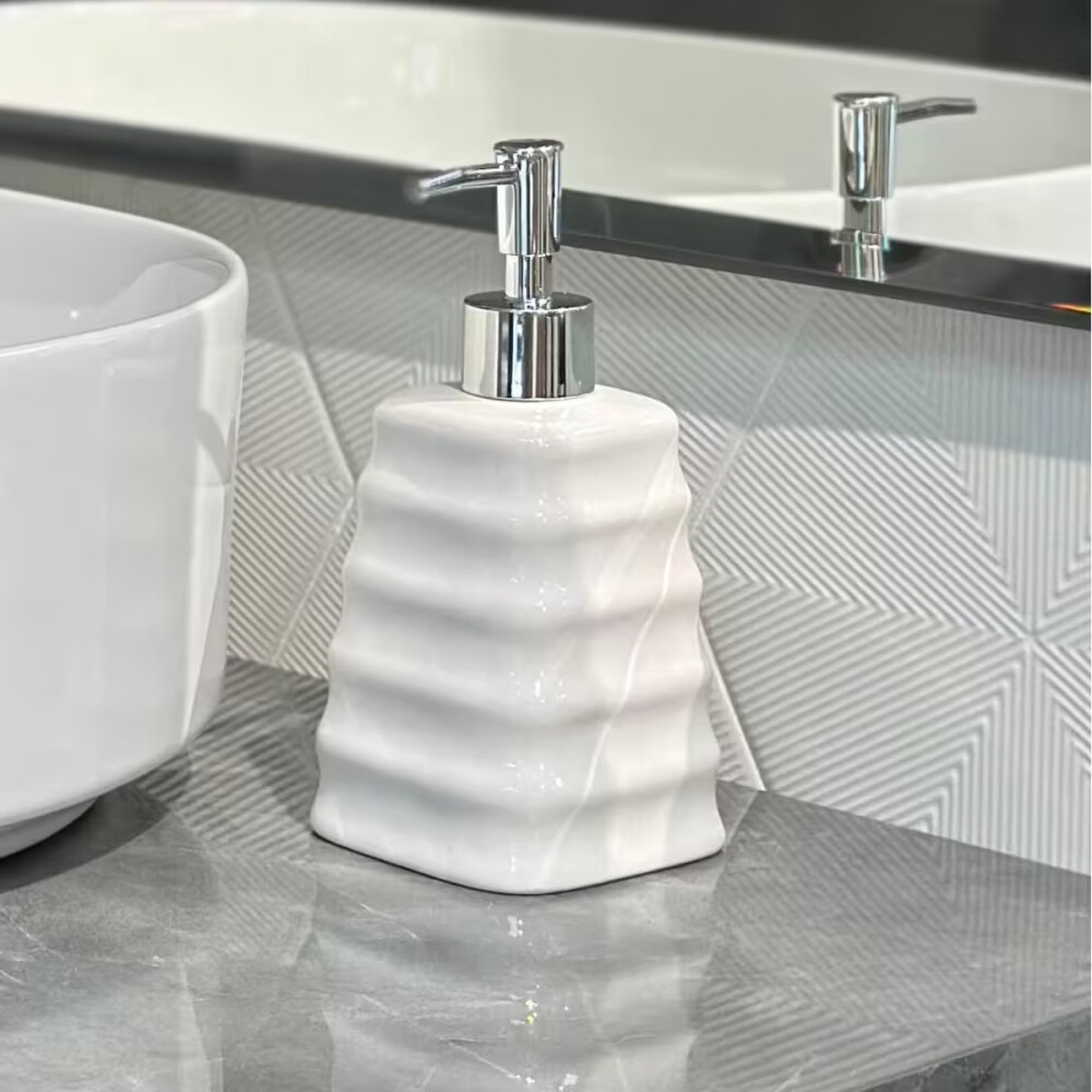 Dispensador de jabón Corrugado blanco Dispensador De Jabón Corrugado Blanco