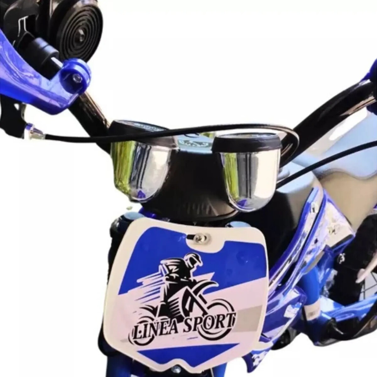 Bicicleta estilo moto con roncador rodado 20" - Azul 