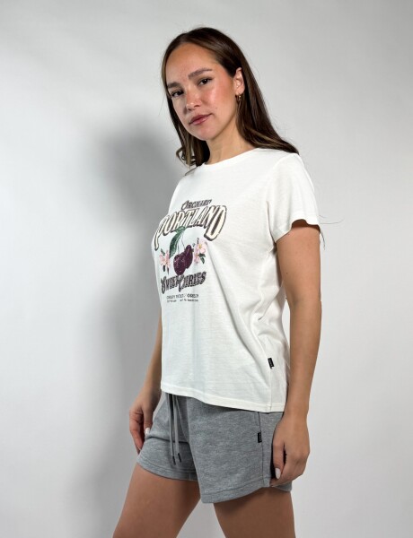 Remera estampada Cande Beige