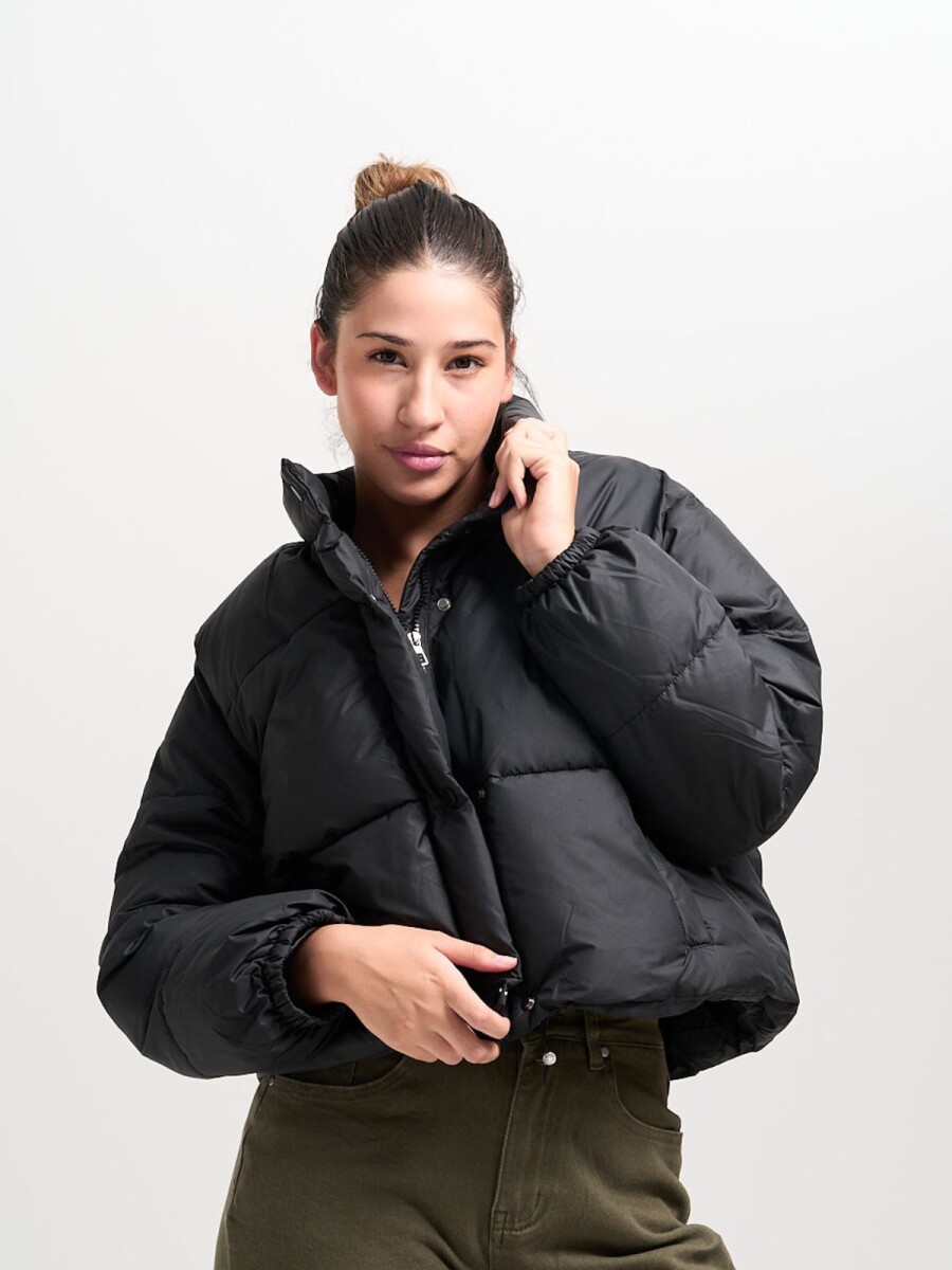Campera dama puffer Slowly - Black 