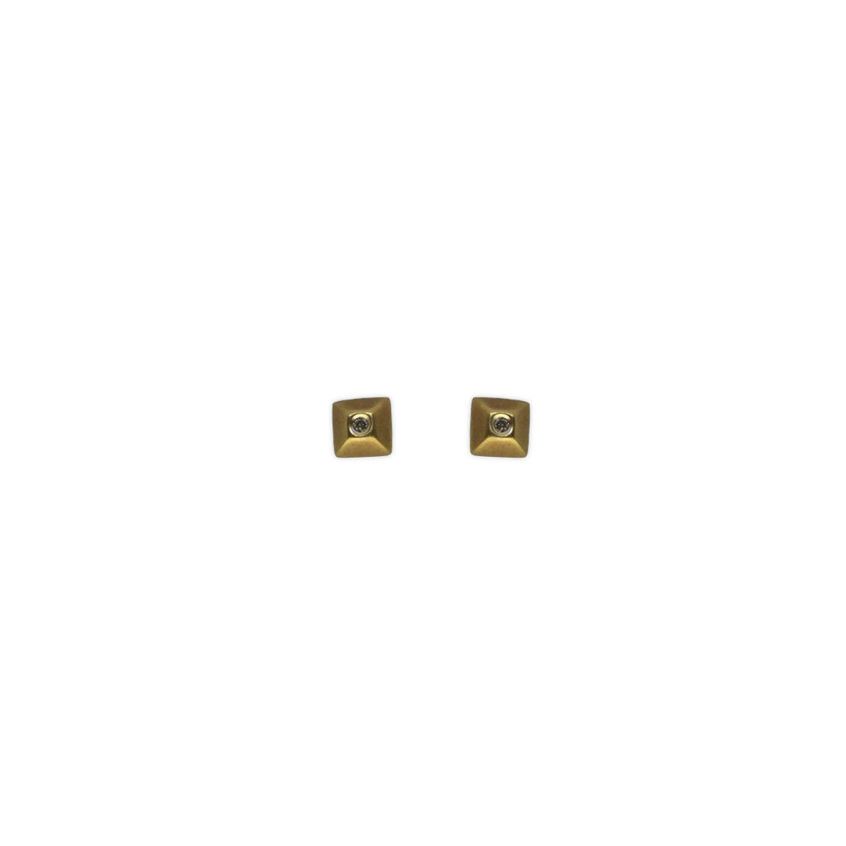 Caravanas en oro amarillo 18k con brillantes N4495 