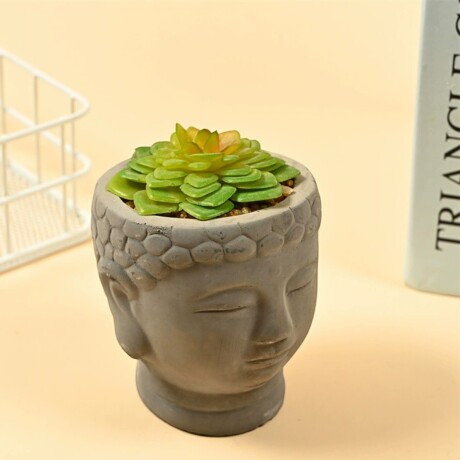 Maceta Cabeza De Buda Gris Modelo 2