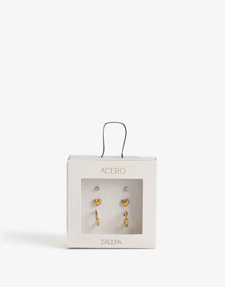 Aros Sets Metal Set De Aros De Acero - Dorado