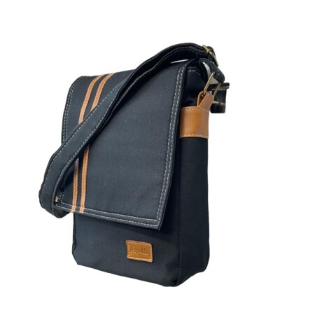 Bandolera Matera con solapa Negro