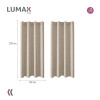 Cortina 100% Blackout 2 Paños Lumax Textura Lino 140x220cm Beige